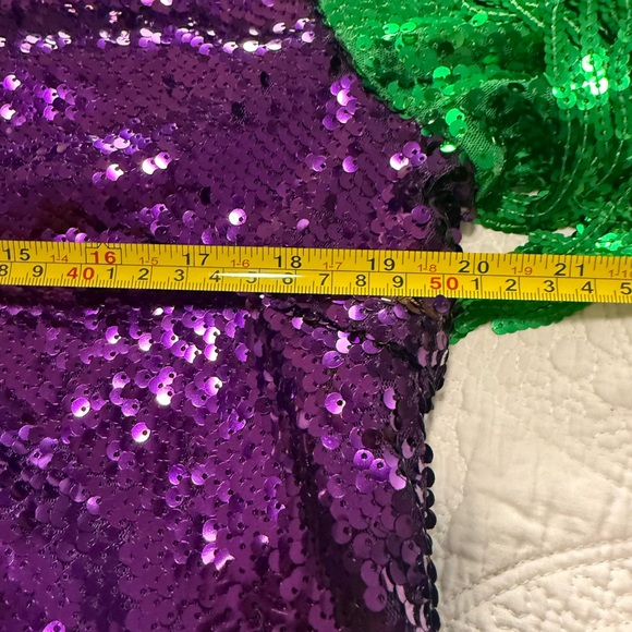 💜💛💚 Hausen Sequin Fringe Statement Top – Size Medium 💜💛💚 - Picture 7 of 10